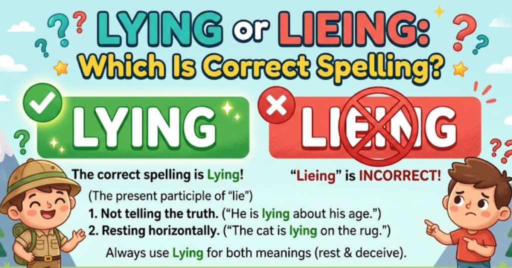 Lying or Lieing: Which Is Correct Spelling?