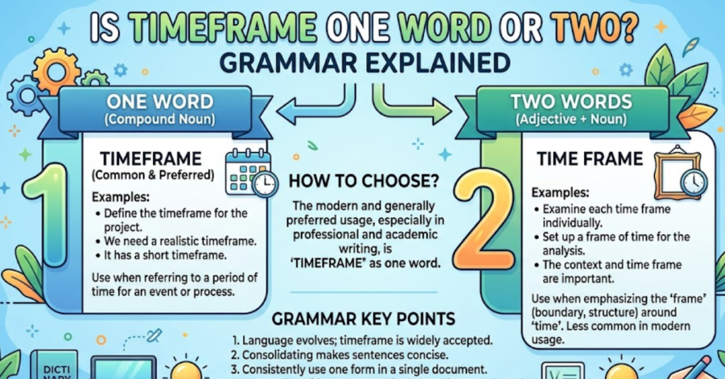 Is Timeframe One Word or Two? Grammar Explained