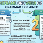 Is Timeframe One Word or Two? Grammar Explained