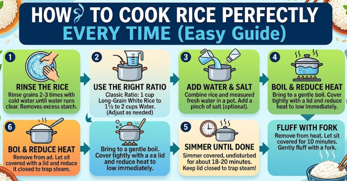 How to Cook Rice Perfectly Every Time Easy Guide