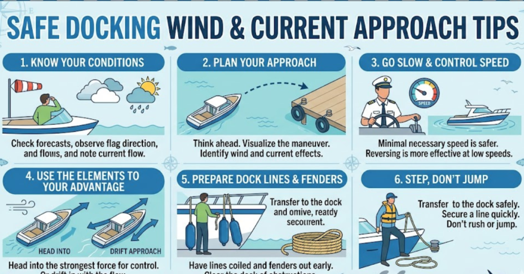 Safe Docking: Wind & Current Approach Tips