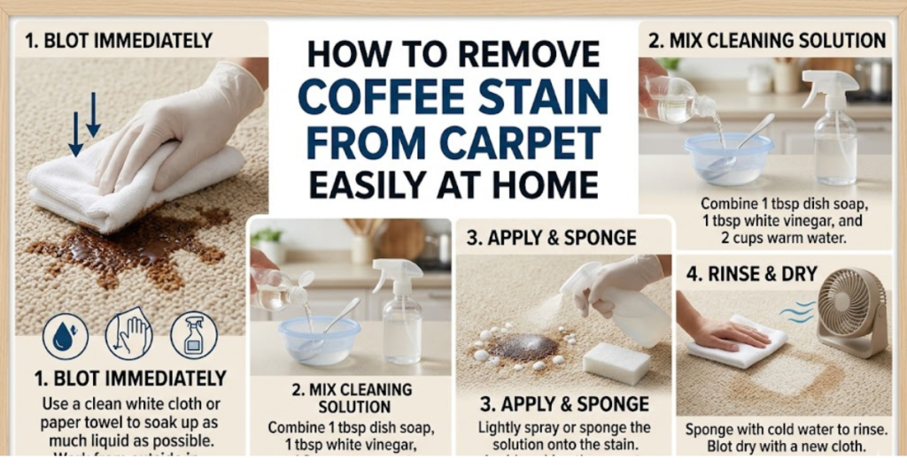 How to Remove Coffee Stain from Carpet Easily at Home