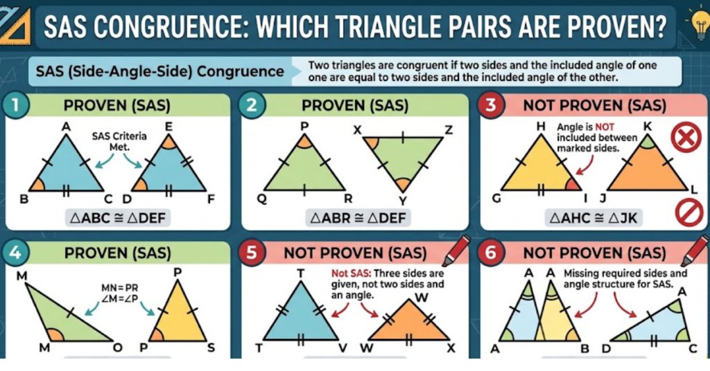 SAS Congruence: Which Triangle Pairs Are Proven?