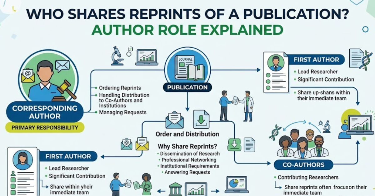 Who Shares Reprints of a Publication? Author Role Explained