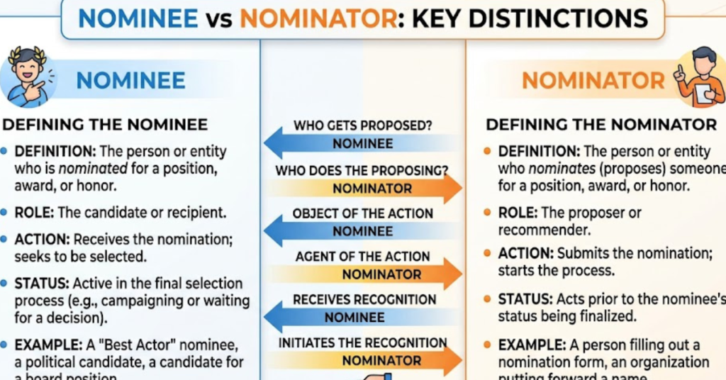 Nominee vs Nominator: Key Differences Explained